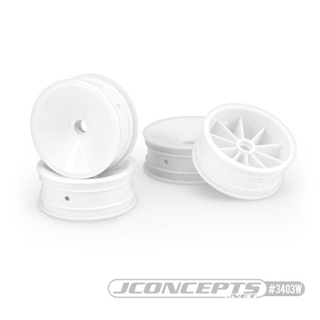 Mono - RC10, RC10B2, RC10B3 2.2" front wheel (white) - 4pc