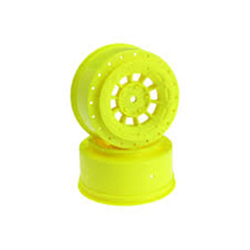 Hazard - SC6 +3mm wider off-set - 12mm hex wheel - 2pc. - (yellow)