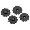 Hazard - SC10.2 / SC10 4x4 - wheel dish - 4pc. - (black) - fits 3344 wheel