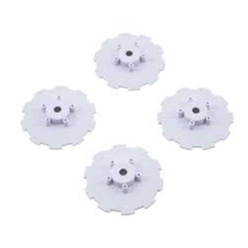 Hazard - SC10.2 / SC10 4x4 - wheel dish - 4pc. - (white) - fits 3344 wheel