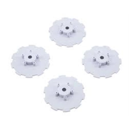 Hazard - SC10.2 / SC10 4x4 - wheel dish - 4pc. - (white) - fits 3344 wheel