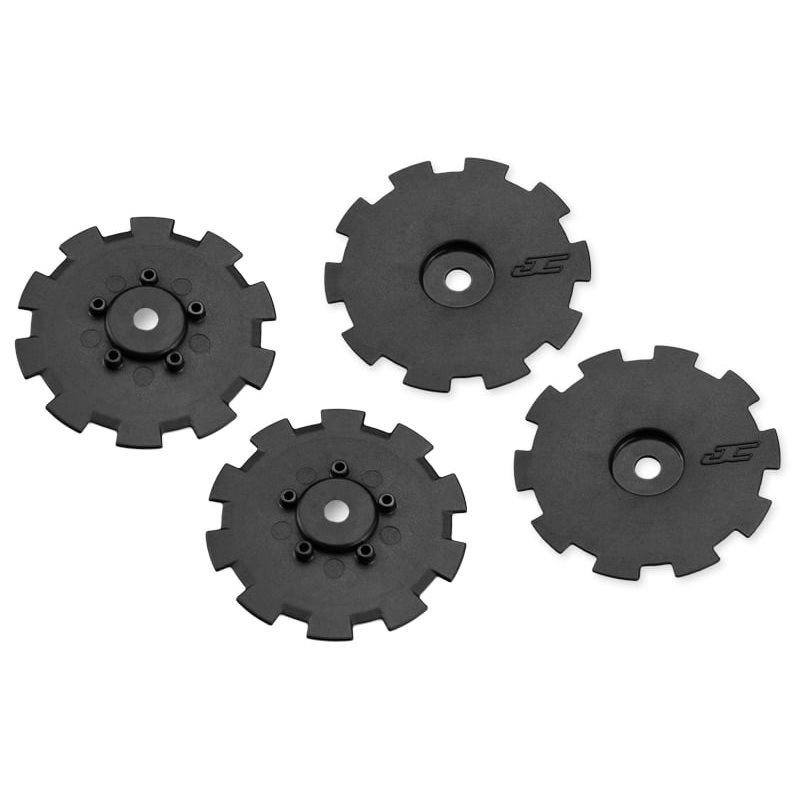 Hazard - Losi SCT-E, 22 SCT wheel dish - 4pc. (black) - fits 3352 wheel