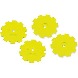 Hazard - Losi SCT-E, 22 SCT wheel dish - 4pc. (yellow) - fits 3352 wheel