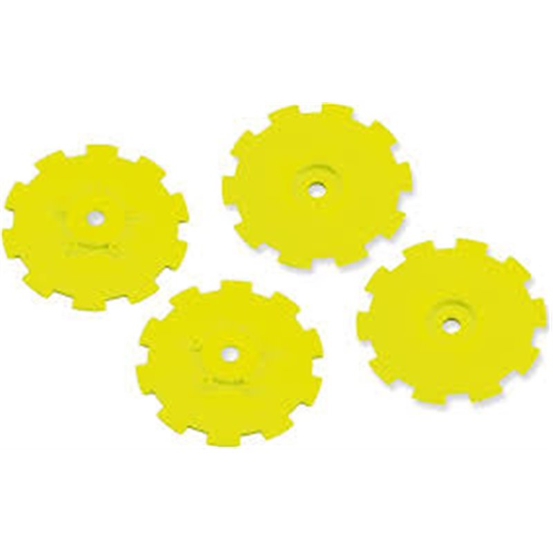 Hazard - Losi SCT-E, 22 SCT wheel dish - 4pc. (yellow) - fits 3352 wheel