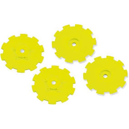Hazard - Losi SCT-E, 22 SCT wheel dish - 4pc. (yellow) - fits 3352 wheel