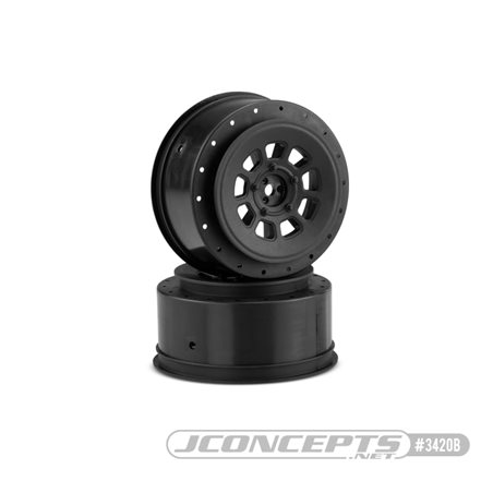 9-shot 12mm hex SC10 | SC6.2 +3mm offset wheel - black, 2pc.