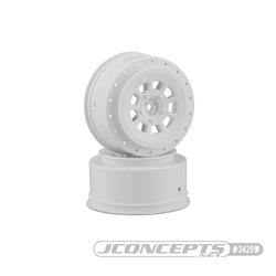9-shot 12mm hex SC10 | SC6.2 +3mm offset wheel - white, 2pc.