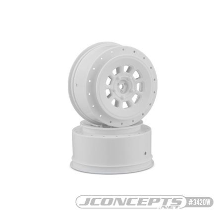 9-shot 12mm hex SC10 | SC6.2 +3mm offset wheel - white, 2pc.