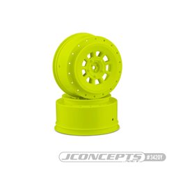 9-shot 12mm hex SC10 | SC6.2 +3mm offset wheel - yellow, 2pc.