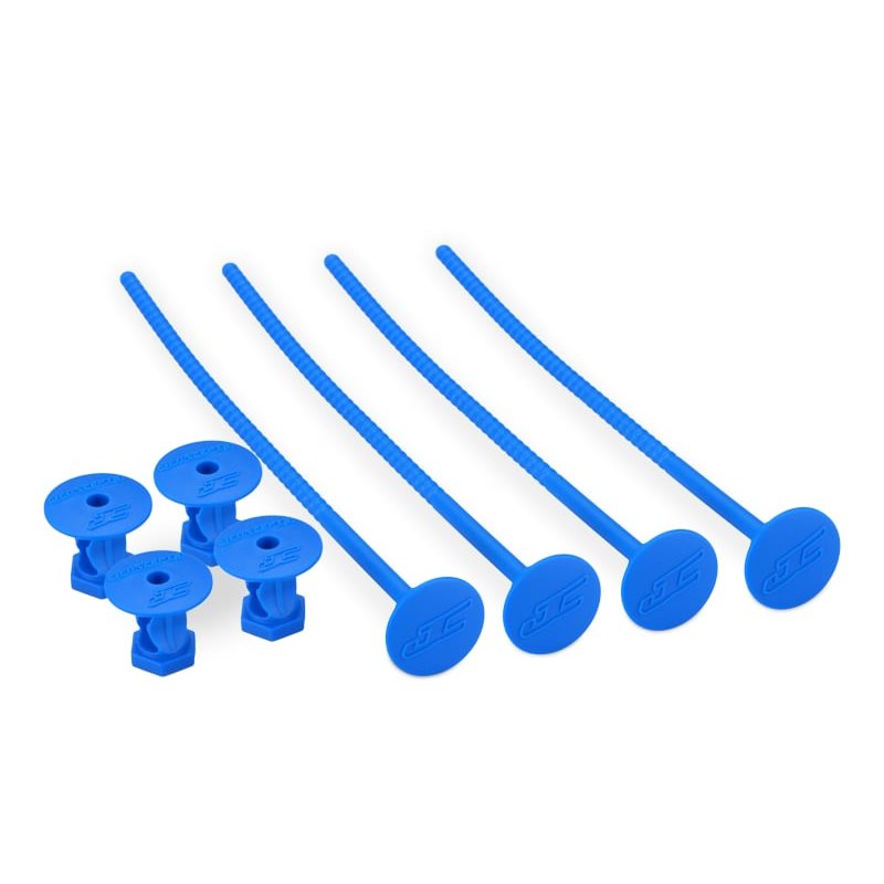 JConcepts - 1/10th off-road tire stick - holds 4 mounted tires (blue) - 4pc.
