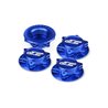 JConcepts - Fin, 1/8th serrated light-weight wheel nut (fine thread) - closed end - blue