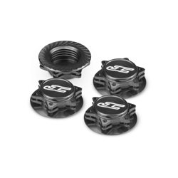 JConcepts - Fin, 1/8th serrated light-weight wheel nut (fine thread) - closed end - black