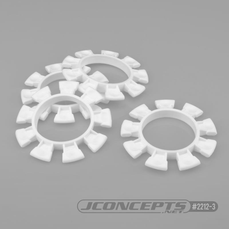 JConcepts - Satellite tire gluing rubber bands - white - fits 1/10th, SCT and 1/8th buggy