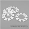JConcepts - Satellite tire gluing rubber bands - white - fits 1/10th, SCT and 1/8th buggy