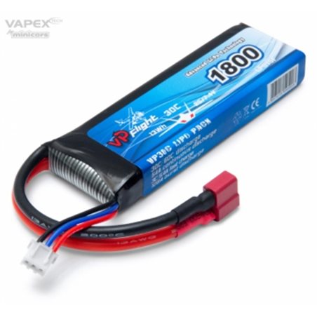 Li-Po Batteri 2S 7,4V 1800mAh 30C T-Kontakt