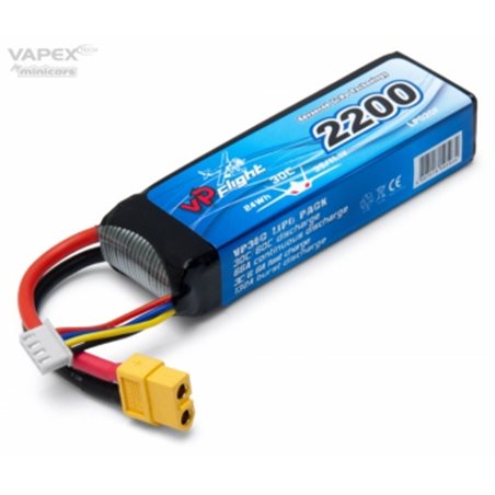 Li-Po Batteri 3S 11,1V 2200mAh 30C XT60-kontakt