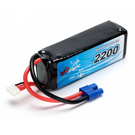 Li-Po Batteri 4S 14,8V 2200mAh 30C EC3-Kontakt