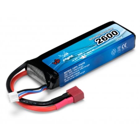 Li-Po Batteri 2S 7,4V 2600mAh 30C T-Kontakt