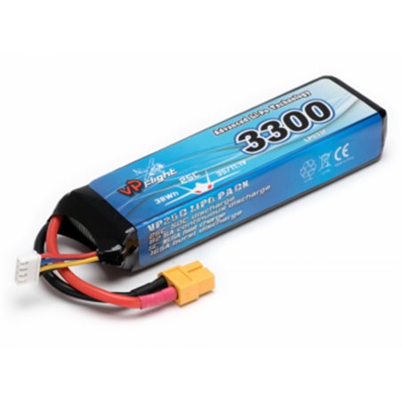 Li-Po Batteri 3S 11,1V 3300mAh 25C XT60-Kontakt