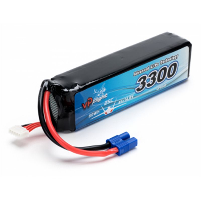 Li-Po Batteri 4S 14,8V 3300mAh 25C EC3-Kontakt