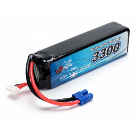 Li-Po Batteri 4S 14,8V 3300mAh 25C EC3-Kontakt