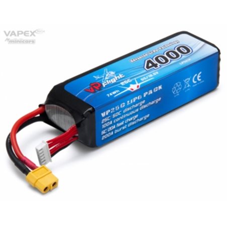 Li-Po Batteri 5S 18,5V 4000mAh 25C XT60-Kontakt
