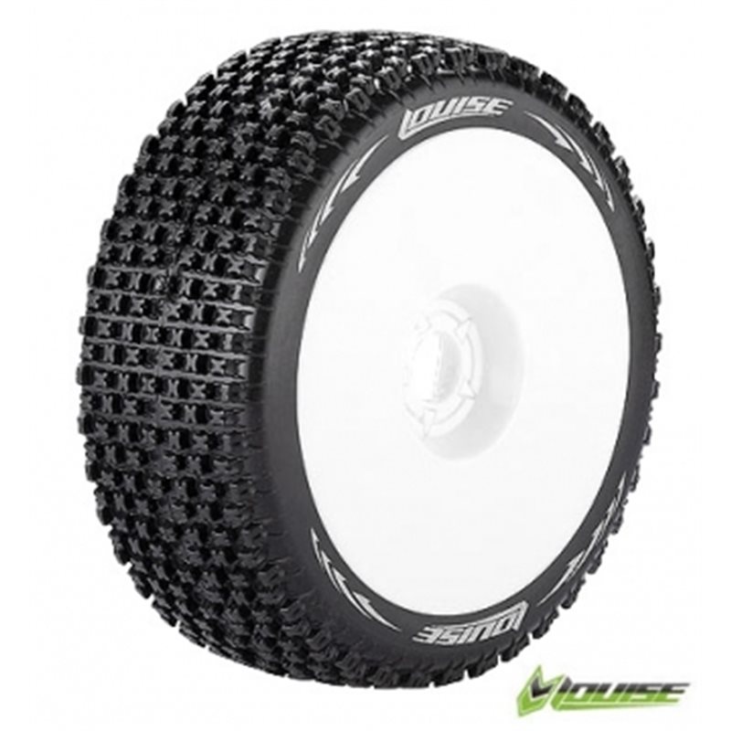 Däck &amp, Fälg B-PIRATE 1/8 Buggy Super Soft Vit (2)*