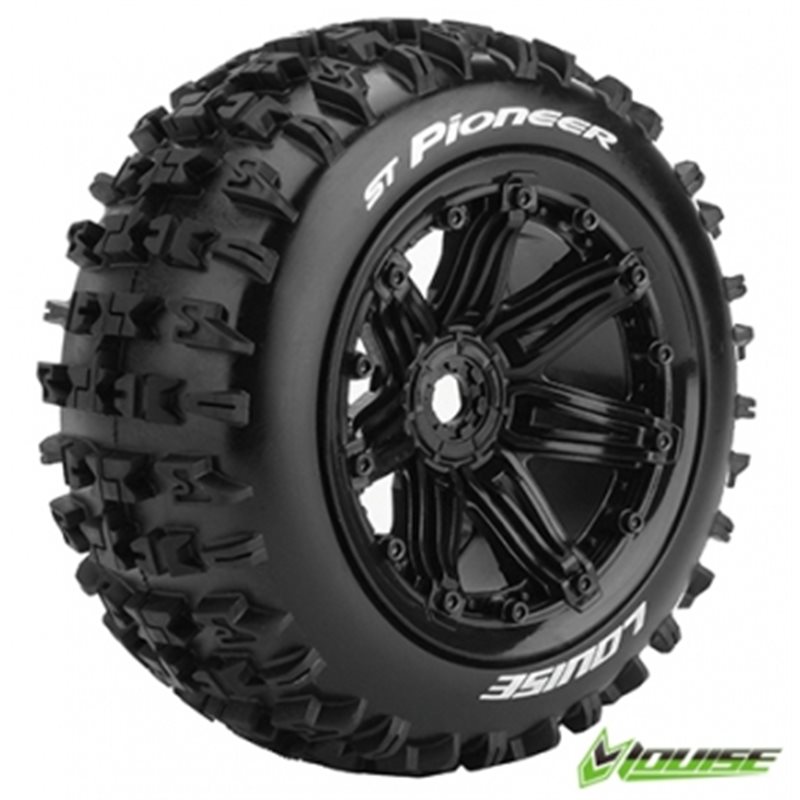 Däck &amp, Fälg ST-PIONEER 1/8 Truck (Beadlock) Svart (2)