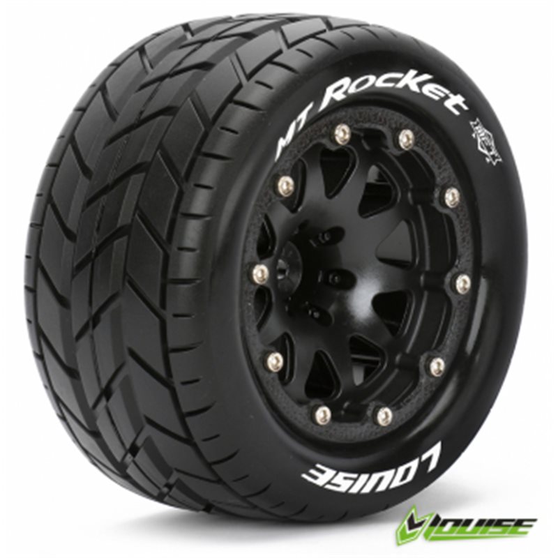 Däck &amp, Fälg MT-ROCKET 1/10 Svart Beadlock (0) Soft MFT (2)