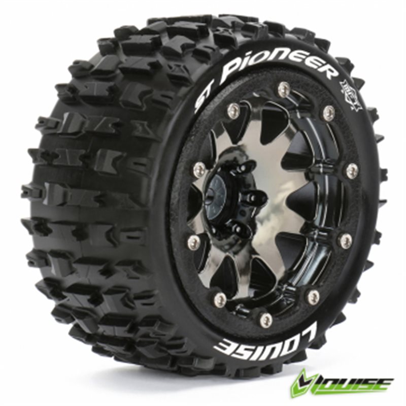 Däck &amp, Fälg ST-PIONEER 1/10 Sv.krom Beadlock (1/2) Soft MFT