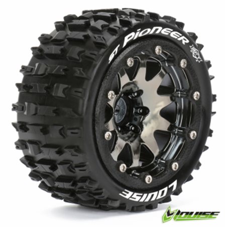 Däck &amp, Fälg ST-PIONEER 1/10 Sv.krom Beadlock (1/2) Soft MFT