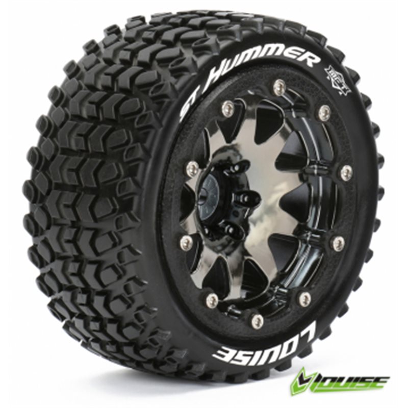 Däck &amp, Fälg ST-HUMMER 1/10 Sv.krom Beadlock (1/2) Soft MFT