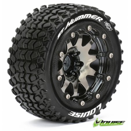 Däck &amp, Fälg ST-HUMMER 1/10 Sv.krom Beadlock (1/2) Soft MFT