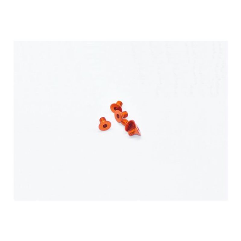 ALU SCREW ALLEN COUNTERSUNK M3X5 ORANGE (7075)