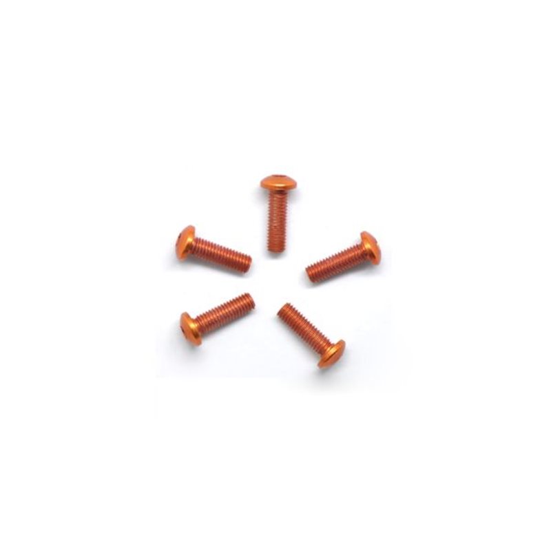 ALU SCREW ALLEN ROUNDHEAD M3X10 ORANGE (7075) (5)