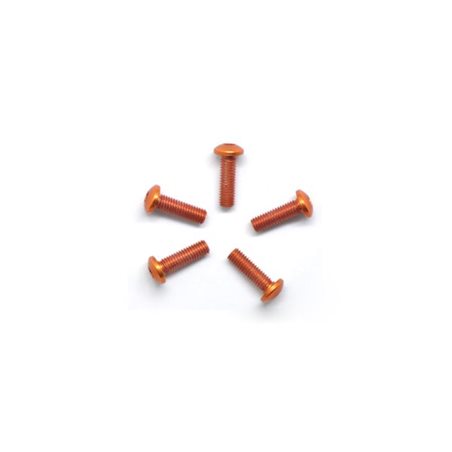ALU SCREW ALLEN ROUNDHEAD M3X10 ORANGE (7075) (5)