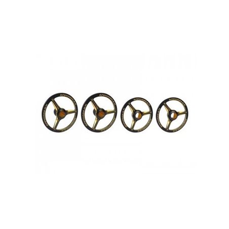 Alu Set-Up Wheel For 1/8 On-Road Cars Black Golden (4)