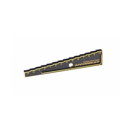 CHASSIS DROOP GAUGE 3 TO 10 MM FOR 1:10 CARS (10MM) BLACK GOLDEN