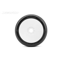 Jetko Sting Super Soft 1:8 Buggy Pre-glued White Revo Rims (2)