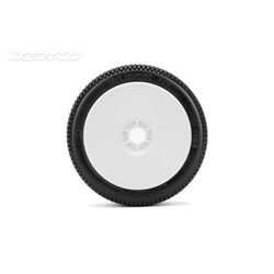 Jetko Block In Soft 1:8 Buggy Pre-glued White Revo Rims (2)