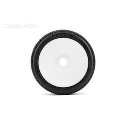Jetko Block In Ultra Soft 1:8 Buggy Pre-glued White Revo Rims (2)