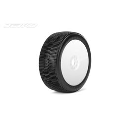 Jetko Lesnar Composite Soft 1:8 Buggy Pre-glued White Revo Rims (2)