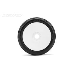 Jetko Lesnar Composite Soft 1:8 Buggy Pre-glued White Revo Rims (2)