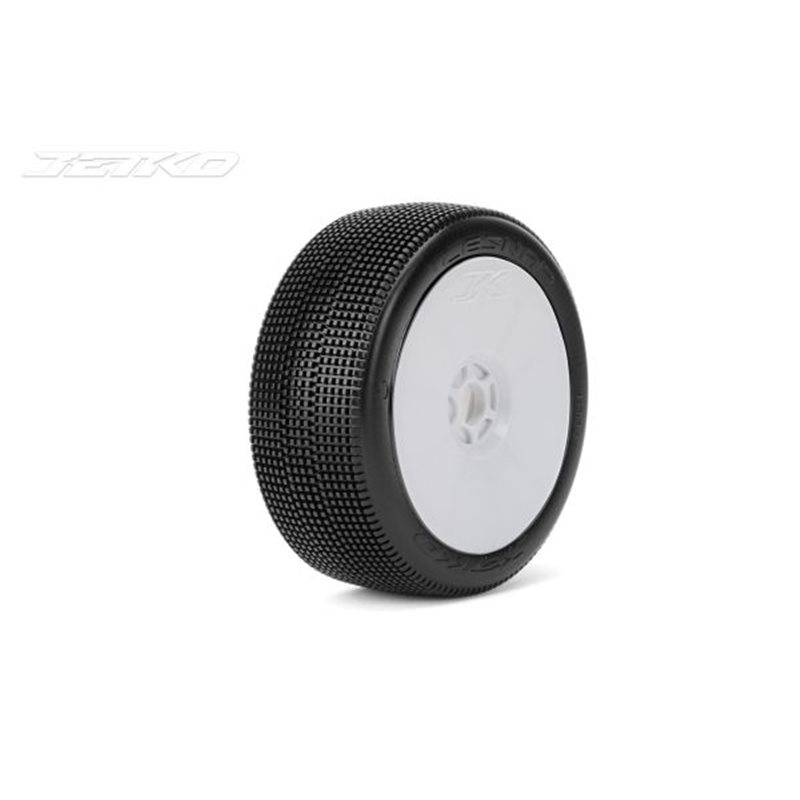Jetko Lesnar Soft 1:8 Buggy Pre-glued White Revo Rims (2)