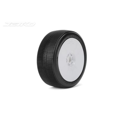 Jetko Lesnar Soft 1:8 Buggy Pre-glued White Revo Rims (2)