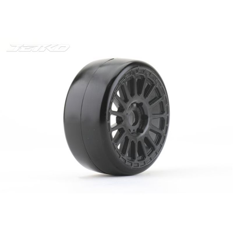 Jetko Buster Super Soft belted 1:8 GT Pre-glued Black Claw Rims (2)