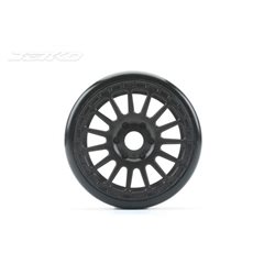 Jetko Buster Super Soft belted 1:8 GT Pre-glued Black Claw Rims (2)