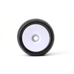 Jetko Block In Super Soft 1:8 Truggy Pre-glued on White Rims (2)