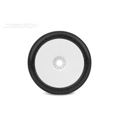 Jetko J-Zero Super Soft 1:8 Truggy Pre-glued on White Rims (2)