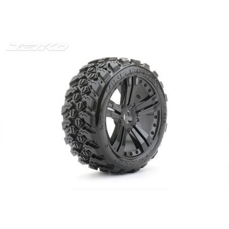 Jetko EX King Cobra 1:8 Buggy Belted Tyre Black Wheels 17mm Hex (2)